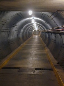 The entrance to the Bunker is half-way along this 378 foot long tunnel.